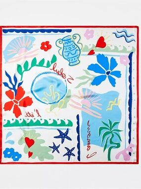 Sun Silk Square Scarf | Sold Out on Loft NWOT